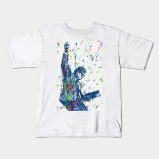 ALLEN GINSBERG reading -watercolor and ink portrait Kids T-Shirt